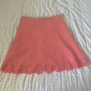 LOFT Pink Scalloped Skirt (Size 0)